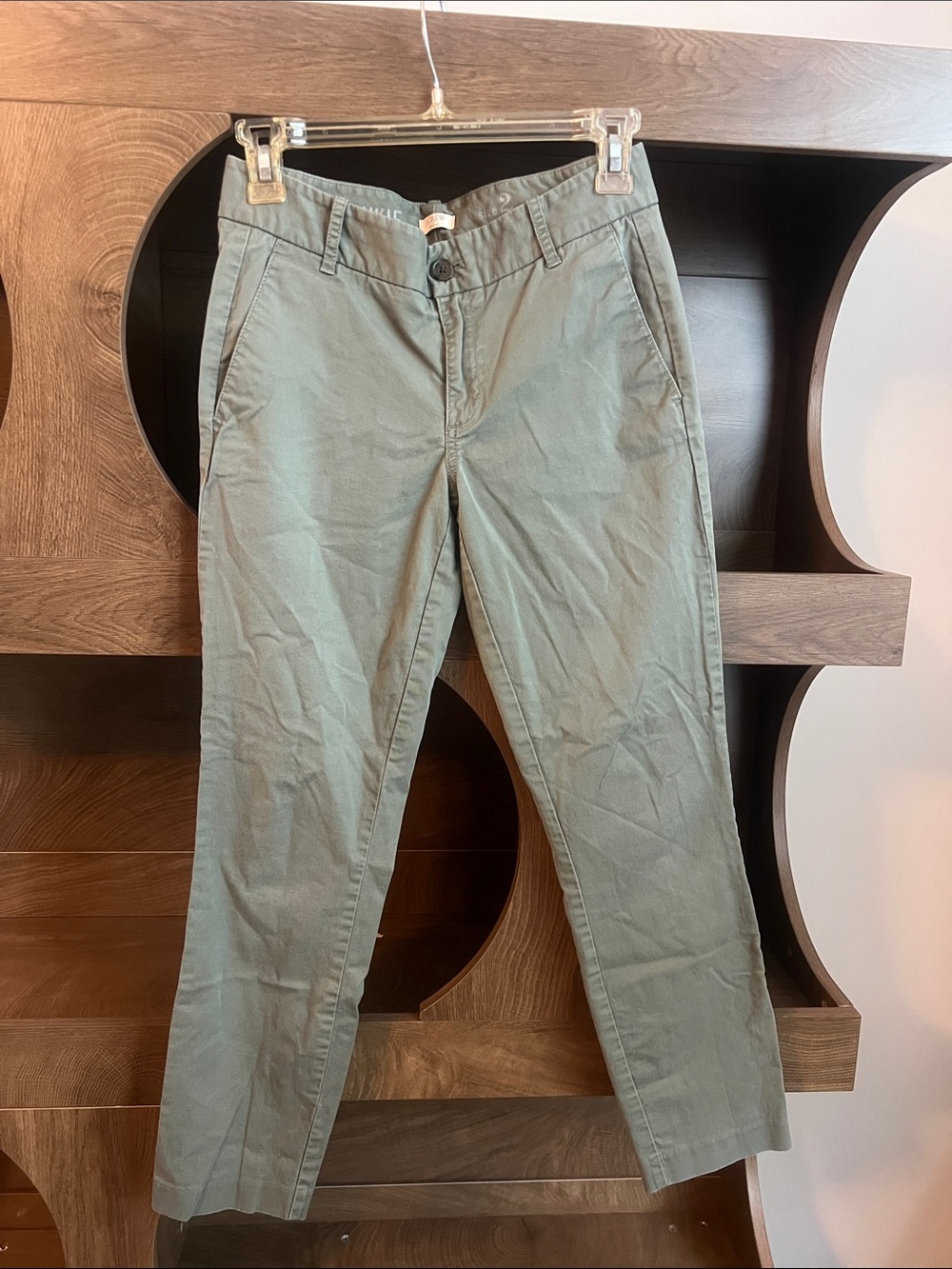 J. Crew Factory Frankie Cropped Chino Pants Olive Green